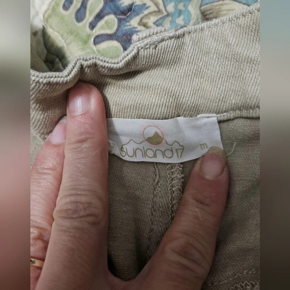 SUNLAND 17 Wideleg jeans High Rise In Taupe Beige . Size Medium - Picture 7 of 10